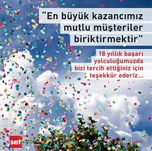 Tüm Müşterilerimize Teşekkür Ederiz...