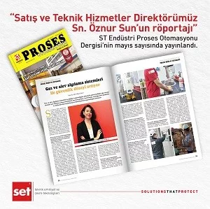 ST Endüstri Proses Otomasyonu Dergisi’nin Mayıs Sayısında Satış ve Teknik Hizmetler Direktörümüz Sn. Öznur Sun’un Röportajı Yayınlandı...
