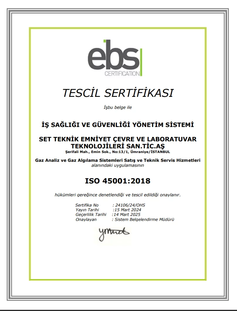 ISO 45001:2018 İŞ SAĞLIĞI VE GÜVENLİĞİ YÖNETİM SİSTEMİ
