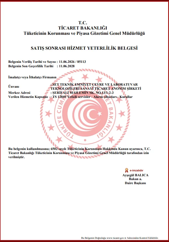 SATIŞ SONRASI HİZMET YETERLİLİK BELGESİ