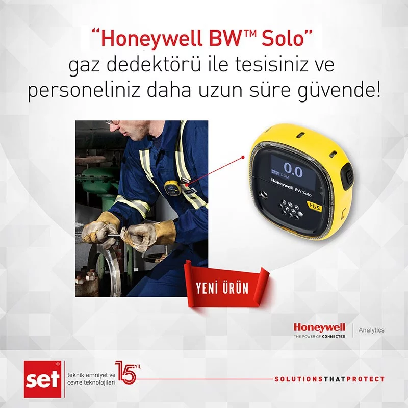 “Honeywell BW™ Solo” Gaz Dedektörü ile Tesisiniz ve Personeliniz Daha Uzun Süre Güvende!